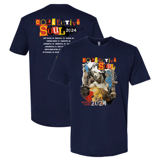 Collective Soul Mixed Media 2024 Tour T, Navy