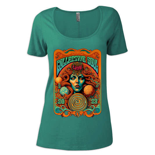Women's 2023 Tour Psychedelic Scoop Neck T